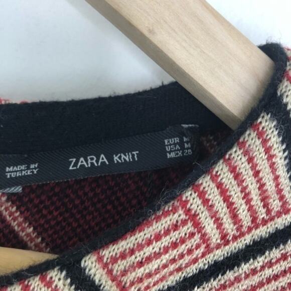 Zara Knit Sweater Dress Geometric Size Medium - Picture 6 of 7